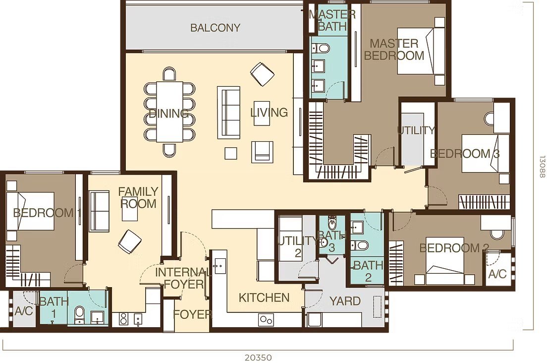 Ayanna Type D floor plan 2,316 sq ft