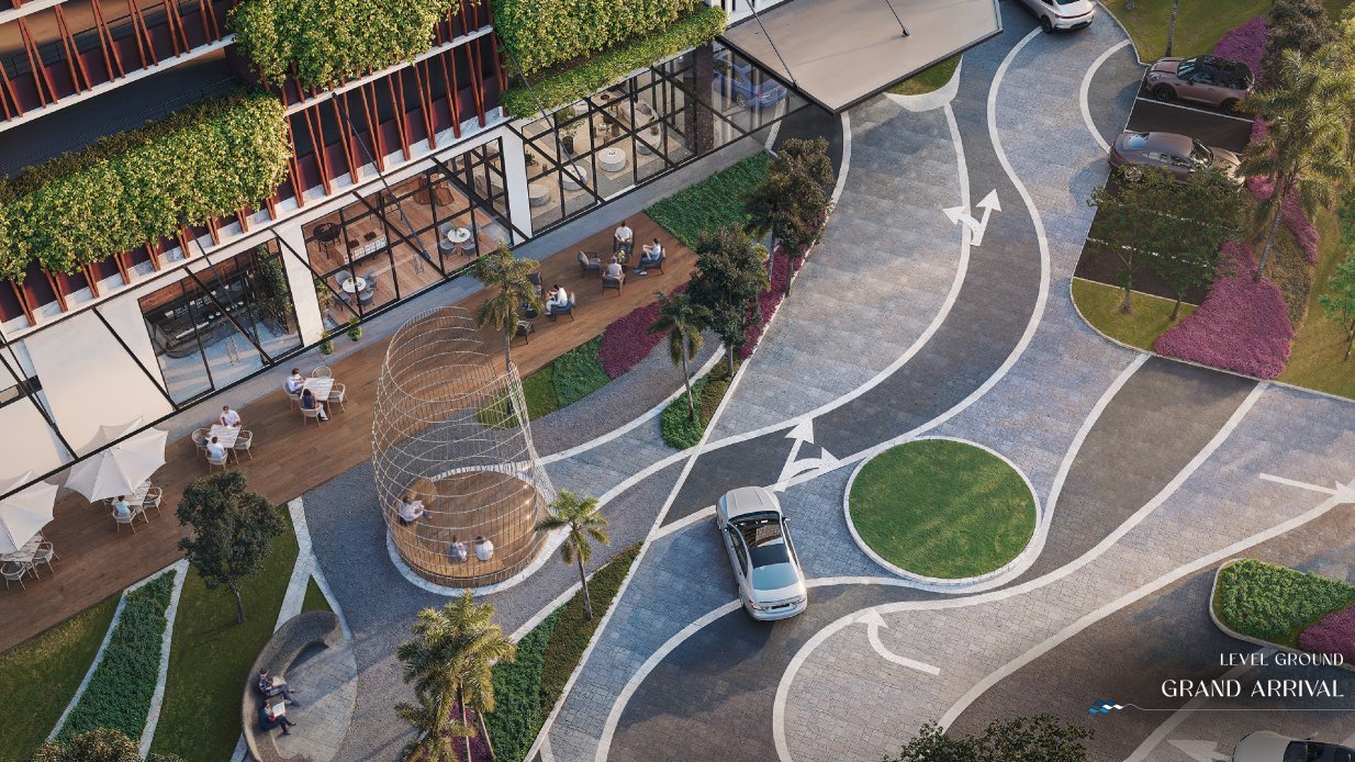 TagBay Suites @ Melaka — coastal serviced suites by Taghill Group, grand arrival at dusk